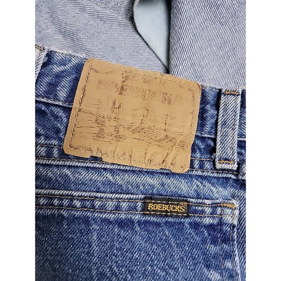 Vintage Roebuck Jeans Mens 44x30 (41x27) Blue High Rise Whiskered Cotton USA - Picture 11 of 13